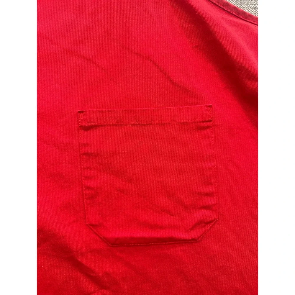 Barista Of Starbucks Apron Unisex Red Logo Pockets Adjustable Strap Kitchen Wear
